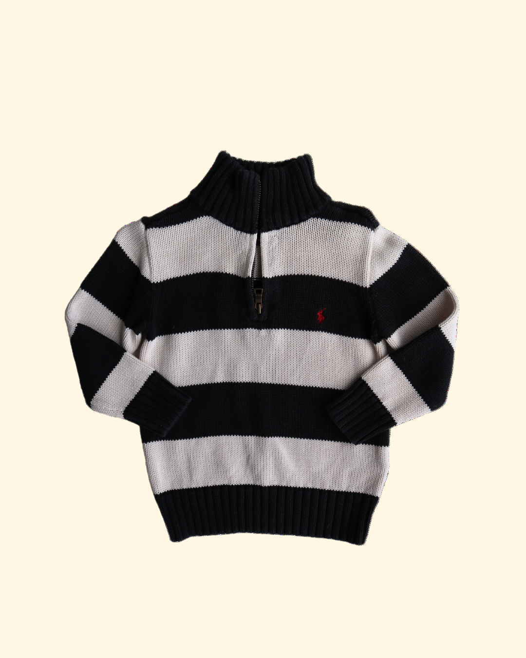 Ralph Lauren striped quarter zip jumper