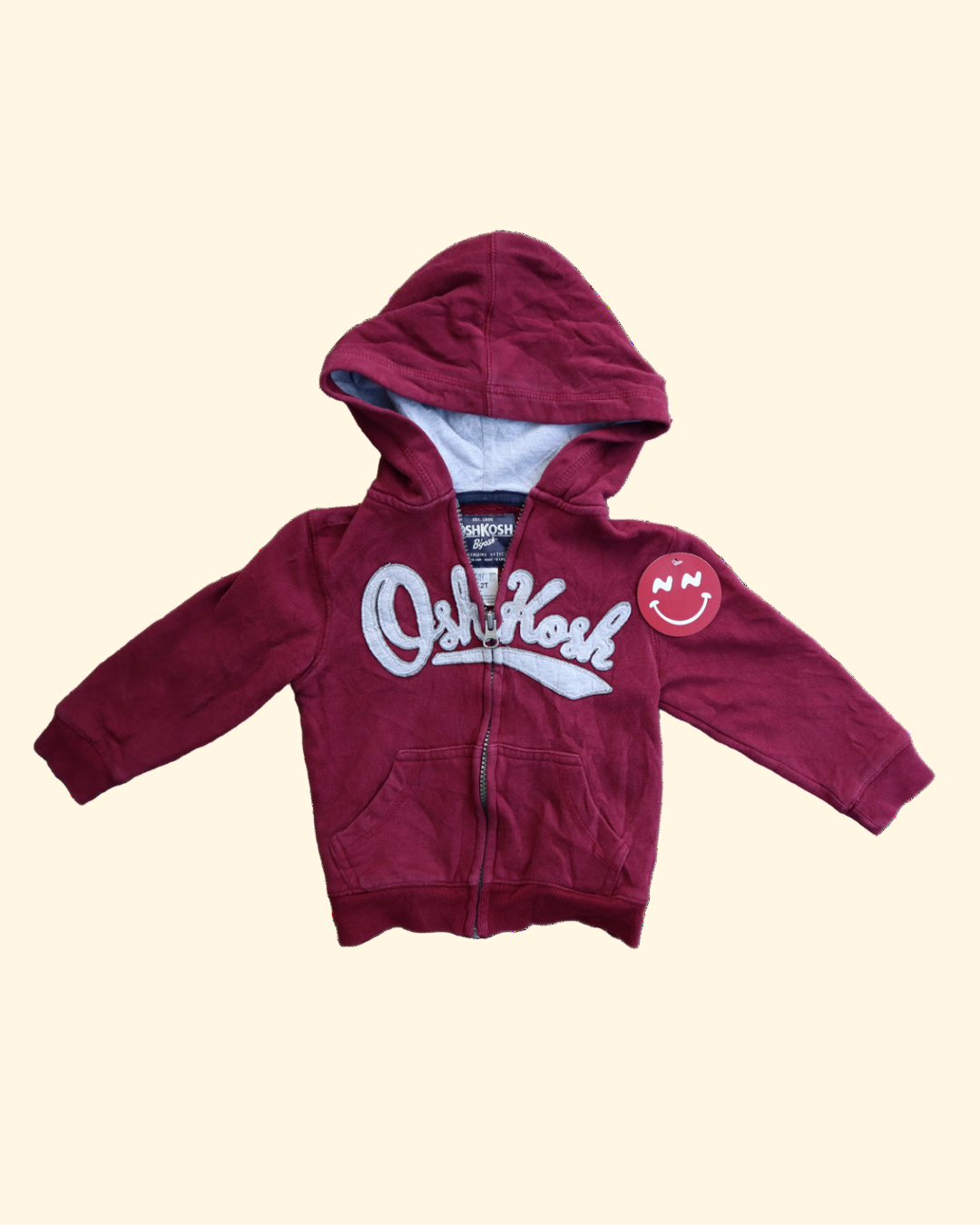 Oshkosh maroon zip hoodie