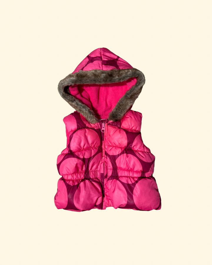 Old Navy pink puffer vest - 6-12M