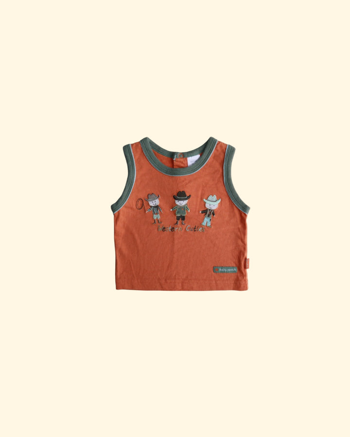 Pumpkin patch western cowboy vest