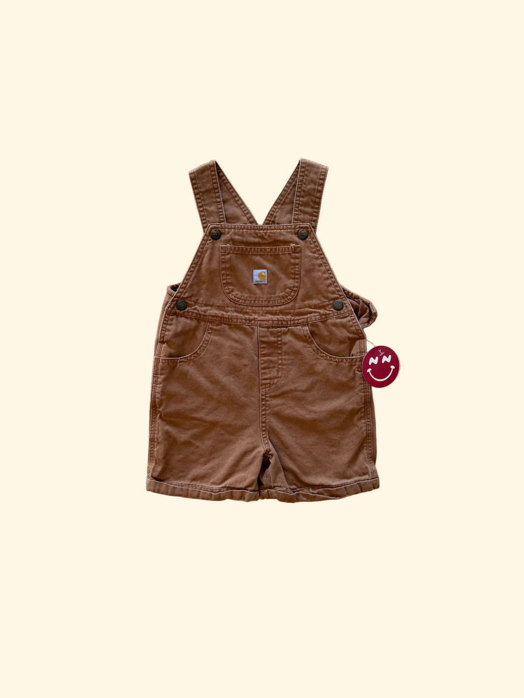 Carhartt short brown denim overalls - 4Y