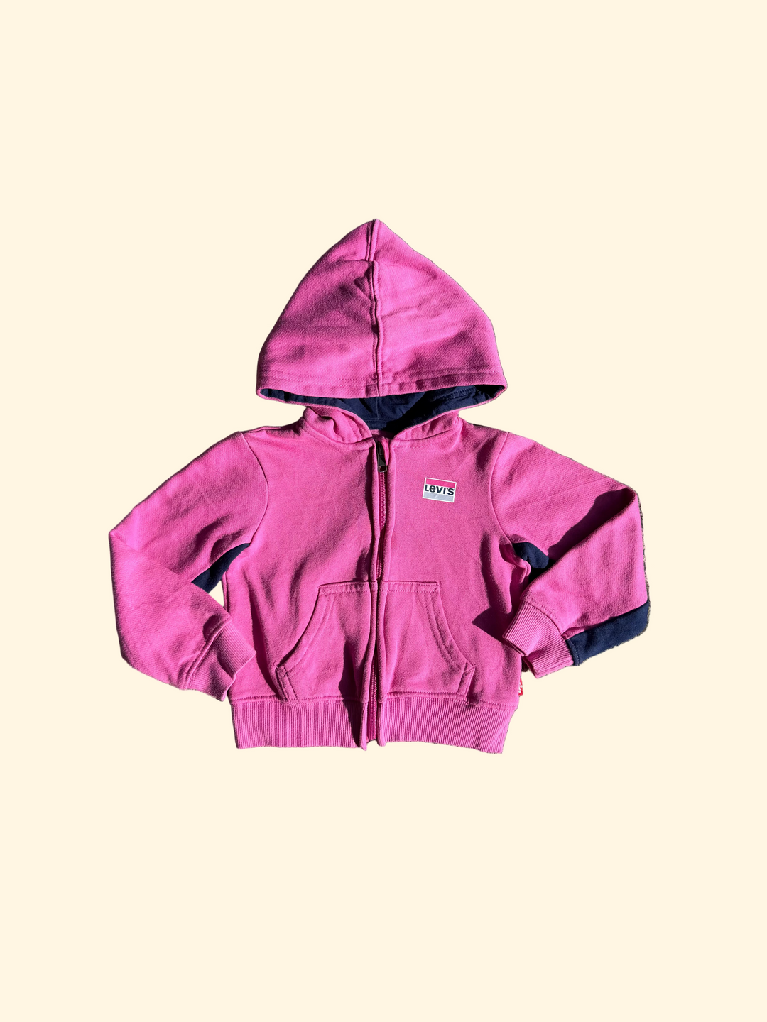 Levi's pink zip hoodie - 3Y
