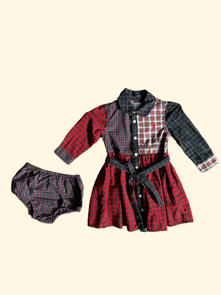 Ralph Lauren tartan dress - 9-12M